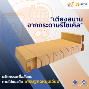 “เตียงสนามจากกระดาษรีไซเคิล” นวัตกรรมเพื่อสังคม ภายใต้แนวคิด เศรษฐกิจหมุนเวียน