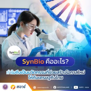 “Synthetic Biology หรือ SynBio” คืออะไร? ทำไมถึงเป็นนวัตกรรมที่ช่วยสร้างโอกาสใหม่ให้กับเศรษฐกิจไทย